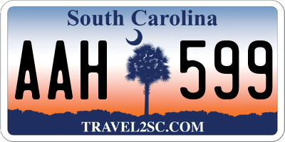 SC license plate AAH599