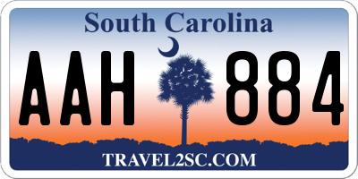 SC license plate AAH884