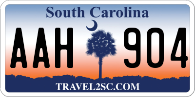 SC license plate AAH904