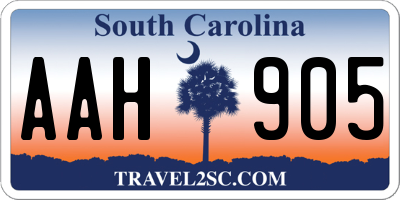 SC license plate AAH905