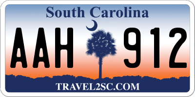 SC license plate AAH912