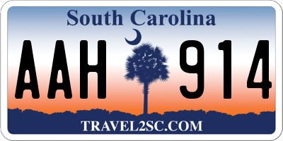 SC license plate AAH914