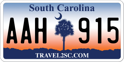 SC license plate AAH915