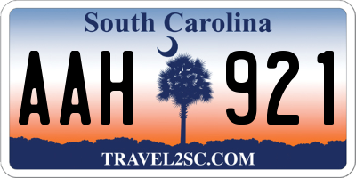 SC license plate AAH921