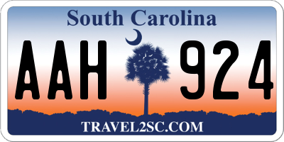 SC license plate AAH924