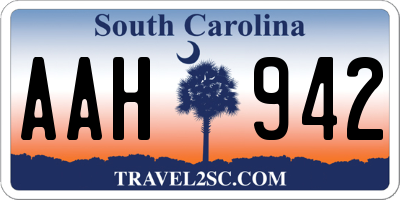 SC license plate AAH942