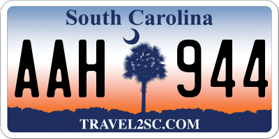 SC license plate AAH944