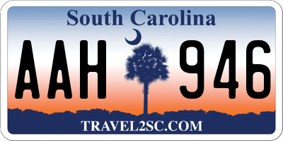 SC license plate AAH946