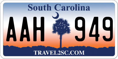 SC license plate AAH949