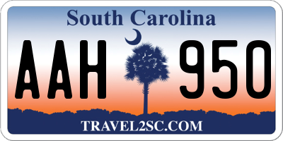 SC license plate AAH950