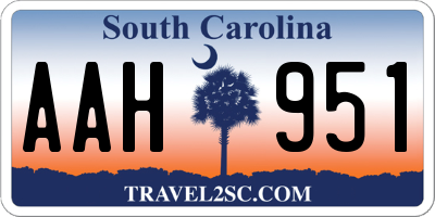 SC license plate AAH951