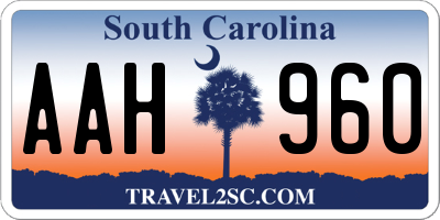 SC license plate AAH960