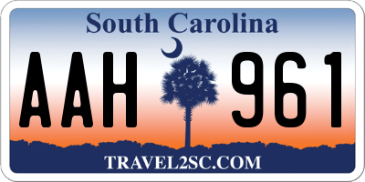 SC license plate AAH961