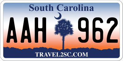 SC license plate AAH962