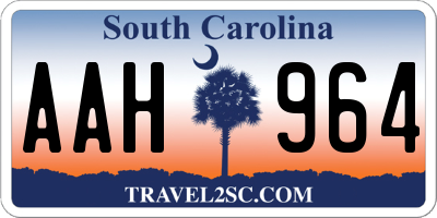 SC license plate AAH964