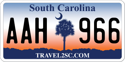 SC license plate AAH966