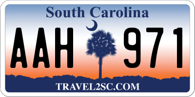 SC license plate AAH971