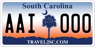 SC license plate AAI000