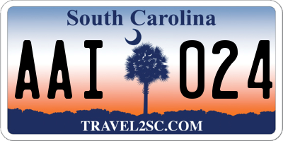 SC license plate AAI024