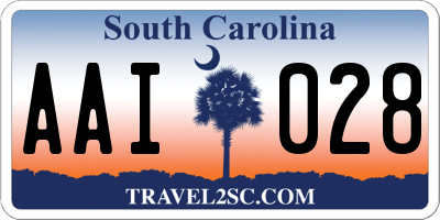 SC license plate AAI028