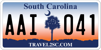 SC license plate AAI041