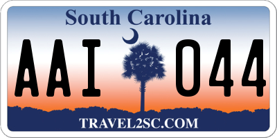 SC license plate AAI044