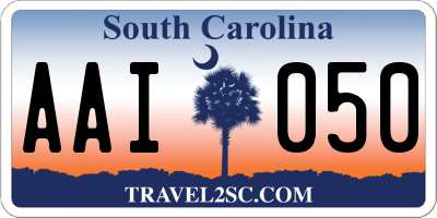 SC license plate AAI050