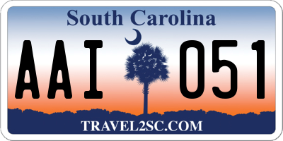 SC license plate AAI051