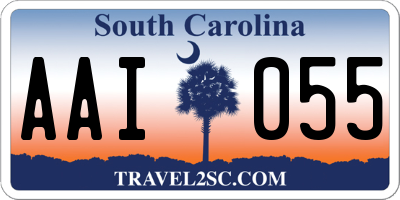 SC license plate AAI055