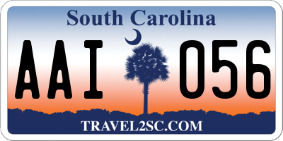 SC license plate AAI056