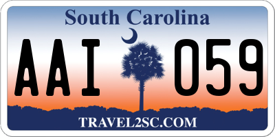 SC license plate AAI059