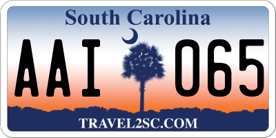 SC license plate AAI065