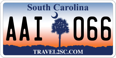 SC license plate AAI066