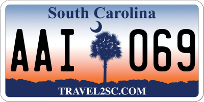 SC license plate AAI069