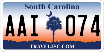 SC license plate AAI074