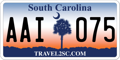 SC license plate AAI075