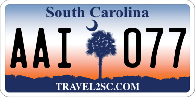 SC license plate AAI077