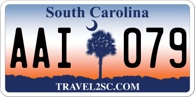 SC license plate AAI079