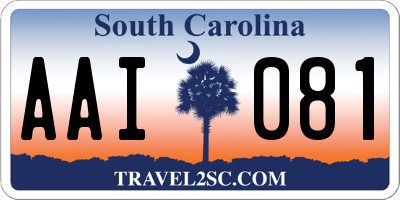 SC license plate AAI081