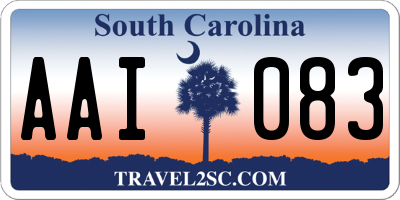 SC license plate AAI083