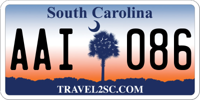 SC license plate AAI086