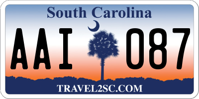 SC license plate AAI087