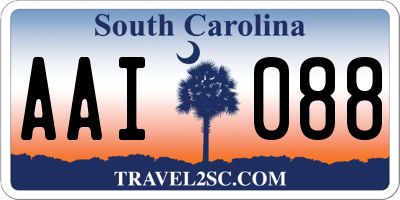 SC license plate AAI088