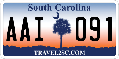 SC license plate AAI091