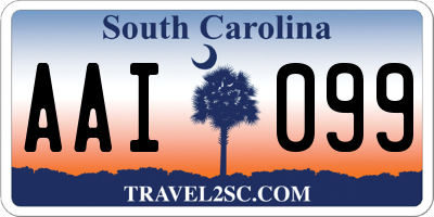 SC license plate AAI099