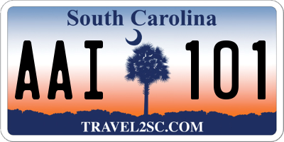 SC license plate AAI101