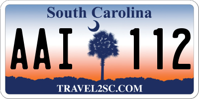 SC license plate AAI112