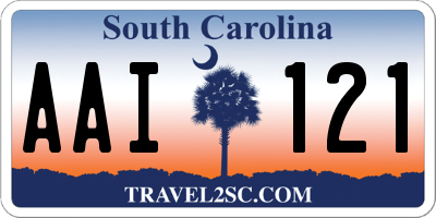 SC license plate AAI121