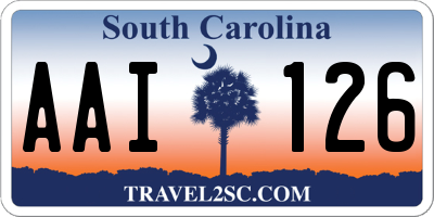 SC license plate AAI126