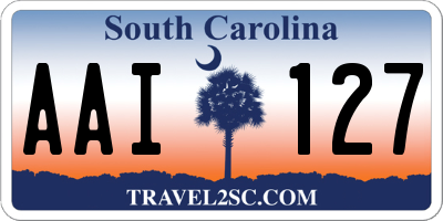 SC license plate AAI127